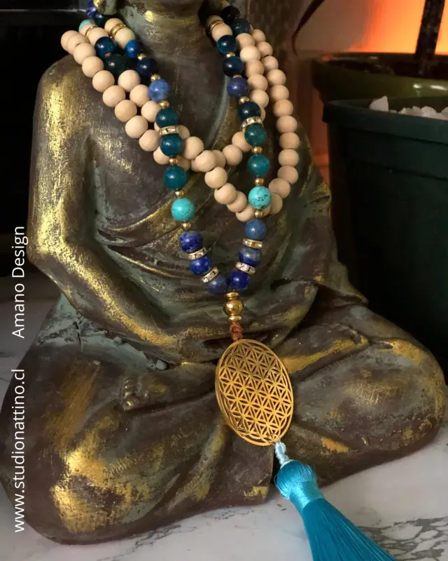 Collar Japa Mala Azul - Imagen 3