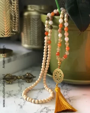 Collar Japa Mala Amarillo